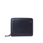 Small Zipper Around Black Wallet 