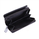 Small Zipper Around Black Wallet 
