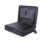 Small Zipper Around Black Wallet