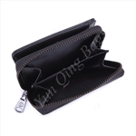 Small Zipper Around Black Wallet